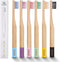 Kids Bamboo Toothbrushes, Biodegradable Handle, BPA Free, Pack of 6 (Spiral Soft Nylon Bristles)