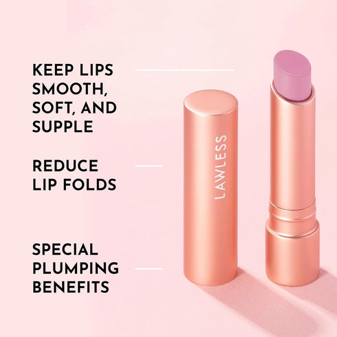 Lawless Forget the Filler Lip Plumping Tinted Balm - Cupid - Natural Ingredients for Fuller, Smoother Lips - 0.09 oz
