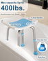 HOMLAND 400 lbs Shower Chair for Inside Shower, Adjustable Shower Stool with Suction Feet, Shower Seat for Inside Tub