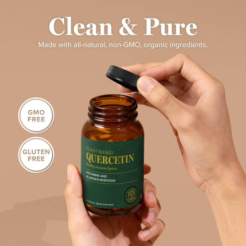 Global Healing Quercetin 250mg Supplement - Support Immune System Function, Respiratory Health & Body's Response to