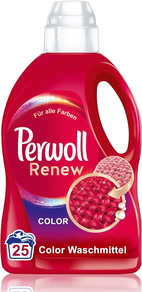 Perwoll Liquid Detergent for Colors, Renew Color & Fiber, 25 Wash Loads