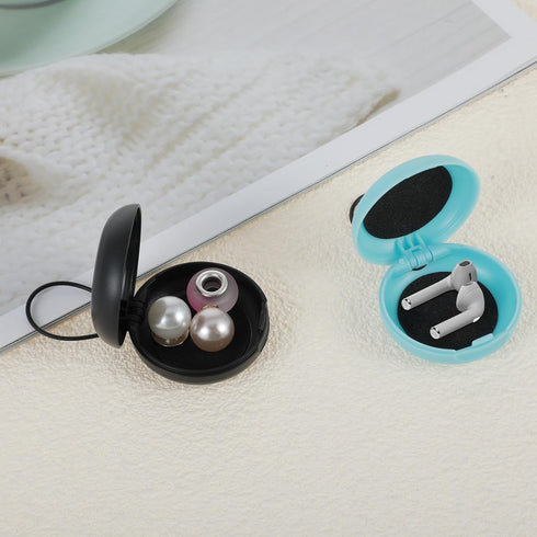 JJUNW 2pcs Pills(2) Earplug Cases, Ear Plug Carrying Cases, Mini Portable Earplug Case, Round Potable Ear Plug Holder
