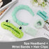 Canitor Spa Headband Wrist Bands Set - Cute Skincare Headband for Washing Face, Trendy Hair Accessories