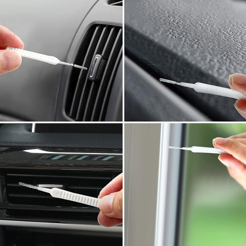 Patelai 60 Pcs Mini Shower Head Cleaner Picks, Anti Clogging Nylon Cleaning Brush for Shower, Window Slot, Keyboard
