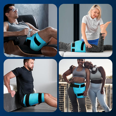 Comfytemp Large Hip Ice Pack Wrap for Pain Relief, Sciatica, Hip Replacement, Reusable Gel Ice Pack for Injuries, FSA