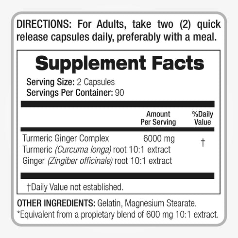 FITO MEDIC'S Lab Turmeric and Ginger 6000 mg | 180 Caps | Ultra High Absorption