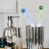 2 Pack Toothbrush Head Covers, Compatible with Oral B Electric Toothbrush Round Heads (White)