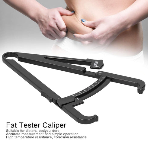 Body Fat Caliper, Skinfold Caliper Body Fat Tester Made of Black Plastic