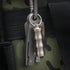 Titanium Small Pill Box Necklace, Mini Waterproof Keychain Pill Holder, Lightweight Pendant for Purse