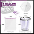 JOYEUX 45 Count Small Trash Bags, 4 Gallon Drawstring White Garbage Bags for Bathroom Bedroom Office