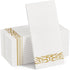 FOCUSLINE 100 Linen Feel Disposable Bathroom Napkins, Soft Absorbent Guest Towels for Parties, Weddings, Gold, 12" x 17"