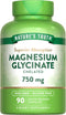 Nature's Truth Magnesium Glycinate | 750mg | 90 Quick Release Capsules | Non-GMO & Gluten Free