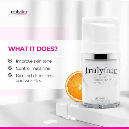 Vitamin C Brightening Serum, 1 oz - Hyaluronic Acid Anti-Wrinkle Serum for Hydrating and Brightening Skin