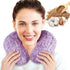 REVIX Neck Heating Pad Microwavable, Moist Heat Therapy Neck Warmer for Pain Relief, Weighted Neck Wrap (Purple)