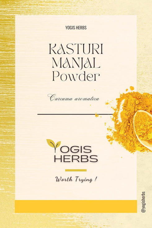 YOGIS HERBS Premium KASTURI MANJAL POWDER (Curcuma Aromatica) Fresh & Pure - 250g for Bath and Skin Care