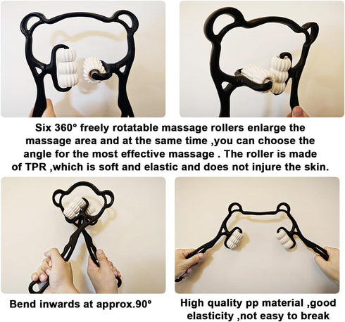Massager,6 Neck Balls Massage Roller,Handheld Massager and Relaxer,for Neck, Back, Shoulder, Waist, and Legs