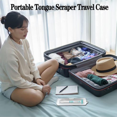 Tongue Scraper Case, Portable Travel Case for Tongue Cleaner, Transparent Holder