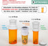 Portable Pill Organizer Dispenser with Timer Cap for Medication, Supplements and Vitamins. Perfect for Travel or Home