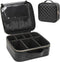 Relavel Makeup Bag, Travel Cosmetic Train Case Organizer, Portable Storage Bag with Adjustable Dividers, Black