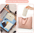 3Pcs Floral Quilted Makeup Bag Set, Aesthetic Large Capacity Travel Bags