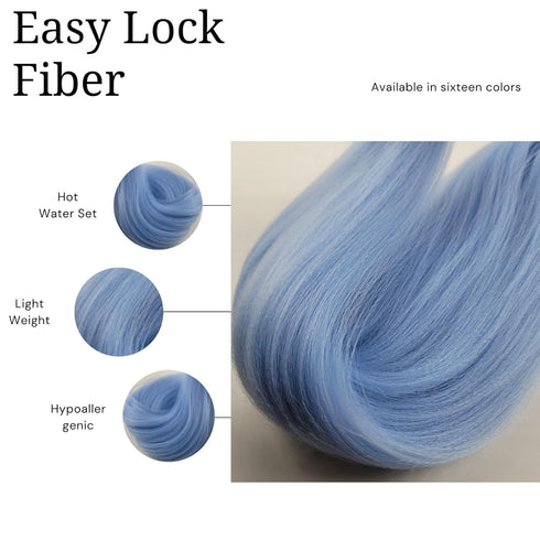 Leticia Baby Blue Braiding Hair - Boho Curly Hair for Braiding, Boho Braids