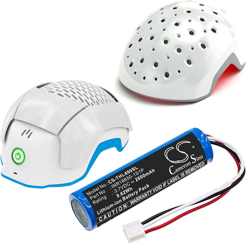 3.7V INR18650-1S1P Battery Replacement for Theradome PRO LH80 EVO, 2600mAh