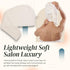 Huge Cotton Hair Towel Wrap for Women, Coral White