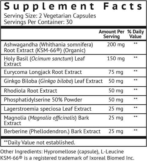 VitaMonk CortiTrax Natural Cortisol Blocker - Doctor Formulated Cortisol Support & Reducer - 60 Capsule Supplement