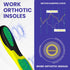 Work Orthotic Insoles for Plantar Fasciitis - Welnove Superior Comfort Work Boot Insoles for Standing All Day - Anti