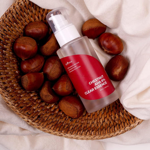 ISNTREE Chestnut AHA 8% Clear Essence 100ml, Chemical Facial Essence for Tightening Pores and Dead Skin Cells