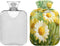 miaozhen Daisy Flower Oil Painting hot Waterbottle with Soft Cover 2L hotwater Bag