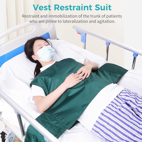 Vest Restraint Suit for Bed or Wheelchair, Straps Chest Vest Constraint Band for Elderly Manic Patient Care, Constrain