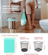 AYOTEE Small Trash Bags, 2 Gallon Drawstring Compostable Trash Bags, 50 Count Green Bathroom Waste Basket Liners