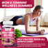 Iron & Hormone Balance for Women Gummies, 25mg Iron Supplement with Multivitamins, Natural Hormonal Support for PMS