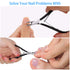 Mudder 3 Packs Cuticle Nippers Cutter Tool, Stainless Steel Nail Trimmer for Fingernails and Toenails (Black)