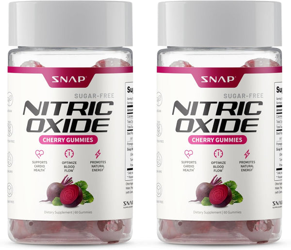 Snap Supplements Nitric Oxide Beet Root Gummies for Healthy Blood Circulation, 120 Gummies