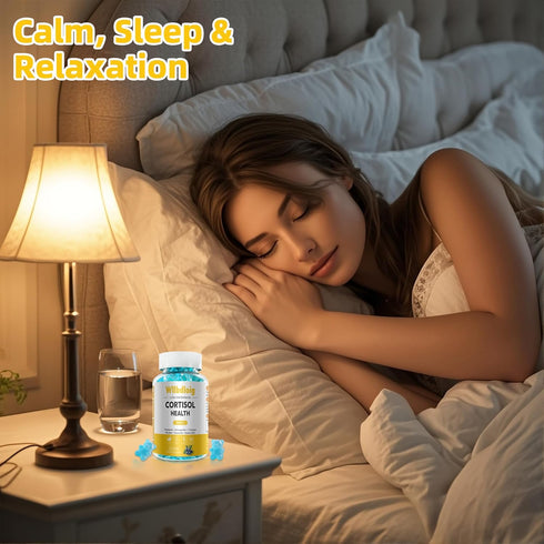 Gummies 60 2 Pack Gummies Cortisol Supplements for Women - Cortisol Manager for Stress Relief and Sleep with Magnesium