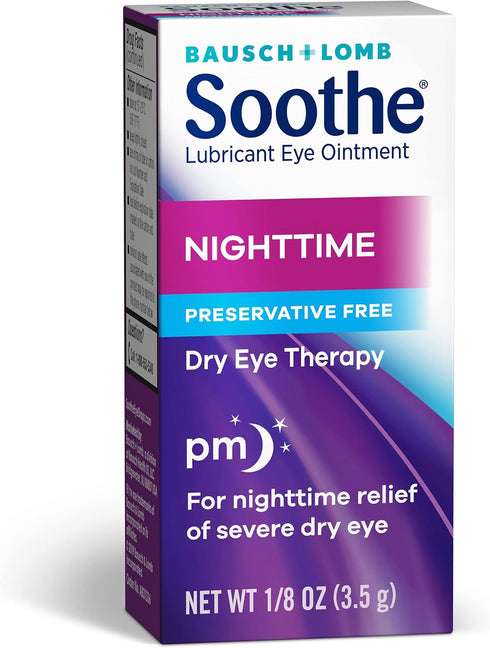 Soothe 0.12 (Pack 1) Bausch + Lomb Lubricant Nighttime Dry Eye Ointment, Ounce