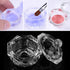 Karlash Nail Art Acrylic Liquid Powder Dappen Dish, Clear Glass Crystal Cup Glassware Tools (Pack of 2)