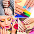 SILPECWEE 224 Pieces Nail Polish Stickers - Full Nail Wraps Solid Color Self Adhesive Gel Nail Strips