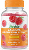 Lifeable Gummies - Calcium, Magnesium, Zinc & Vitamin D - Natural Flavor, Gluten Free, 90 Count - Bone Health for Adults