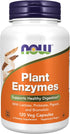 NOW Supplements Plant Enzymes, 120 Veg Capsules, with Lactase, Protease, Papain, and Bromelain