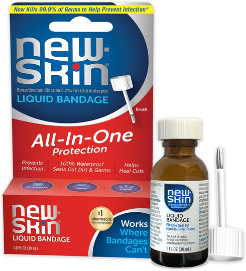 New-Skin Liquid Bandage, Waterproof for Scrapes and Minor Cuts, 1 Ounce