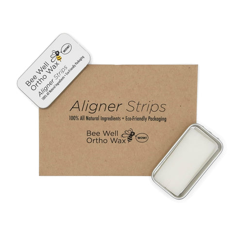 Invisalign Wax, 100% All Natural Beeswax Aligner Kit, Protects & Relieves Irritation, 1 Recyclable Tin with 40 Strips