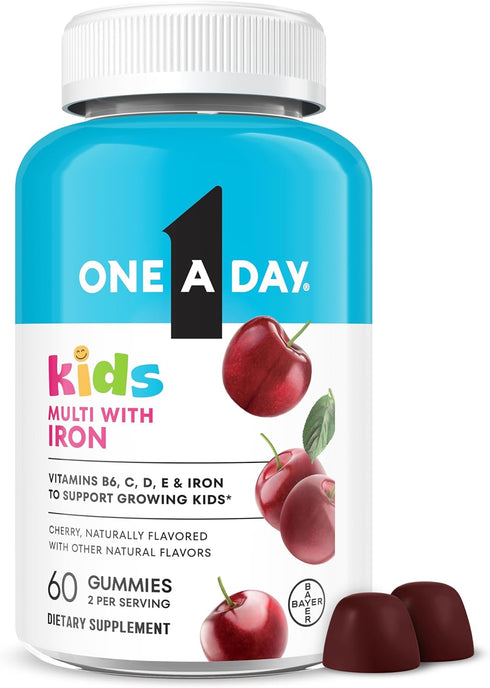 One A Day Kids Multivitamin with Iron Gummy, Vitamin D, Vitamin C,