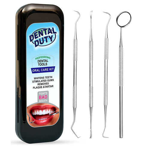 Dental Hygiene Kit - Calculus & Plaque Remover Tool Set, Stainless Steel Dental Instrument Set