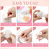20 Pcs White Makeup Sponge with Acrylic Container, Round Powder Puff Cosmetic Blender for Wet and Dry Dual Use