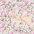 100 Sheets Pink Magnolia Flowers Printed Tissue Paper, Floral Pattern and Leaves Art Decorative Tissue for Gift Wrapping