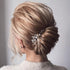 JAKAWIN Rhinestone Bride Wedding Hair Pins, Silver Crystal Hair Piece Bridal Accessories for Women (Pack of 3)