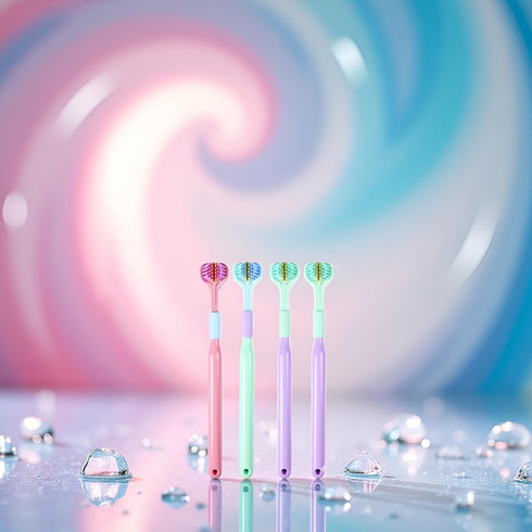 YuanHolumid 4 3-Sided Pcs Toothbrush, Soft Bristle Toothbrush for Comprehensive Care of Teeth and Gums, Oral Care